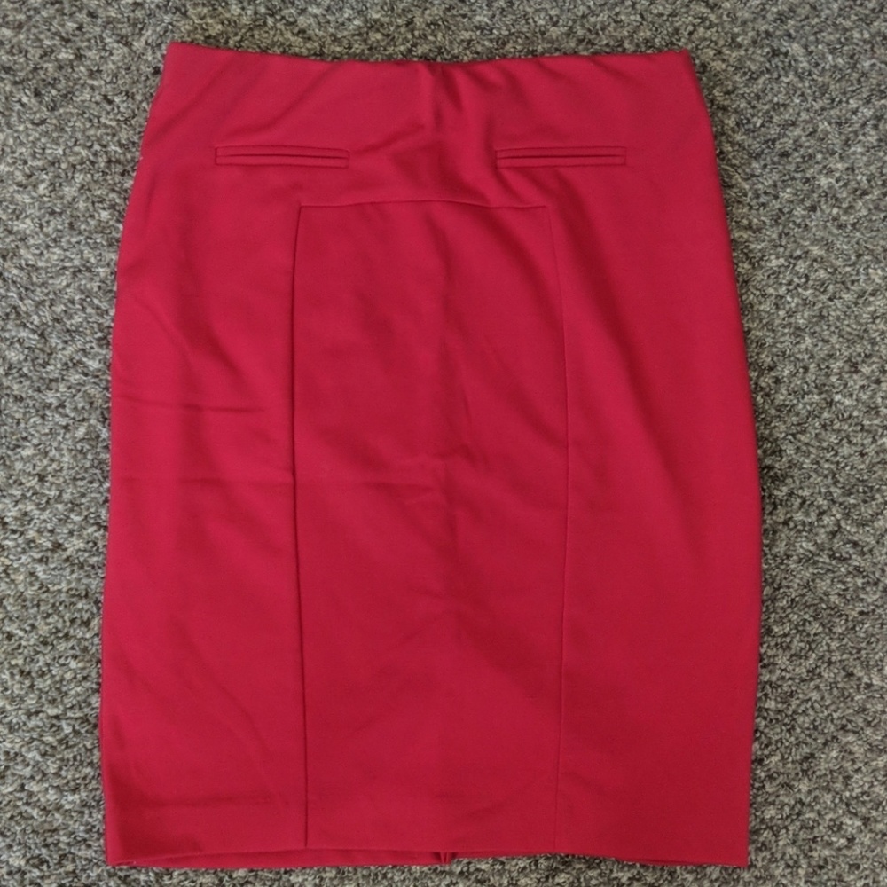 Red pencil skirt
